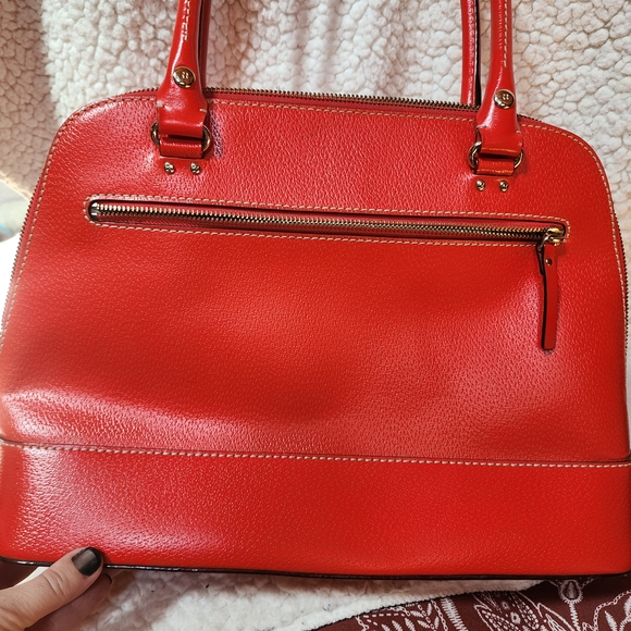 Great Preowned Kate Spade Rachelle Wellesley Red Leather Tote Bag - Picture 3 of 7